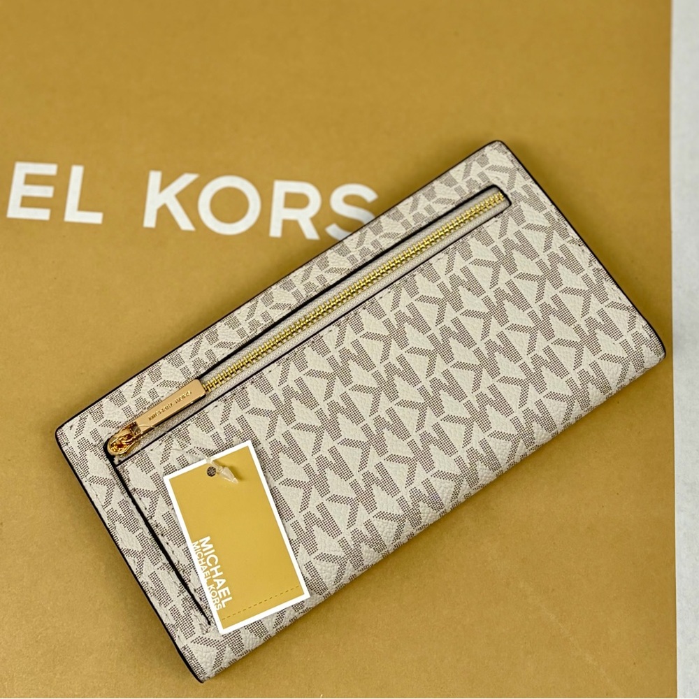 Michael Kors Reed Large Snap Wallet Vanilla - Picture 7 of 9